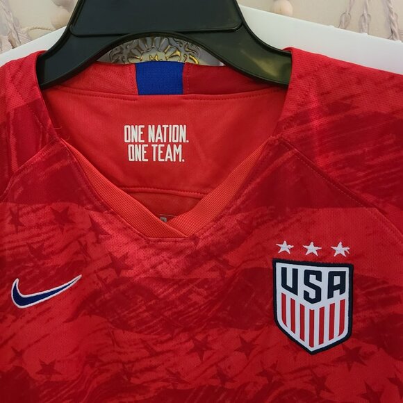 Nike USWNT Alex Morgan #13 Jersey Women’s XL 2019 World Cup Red Dri-Fit - Picture 5 of 8
